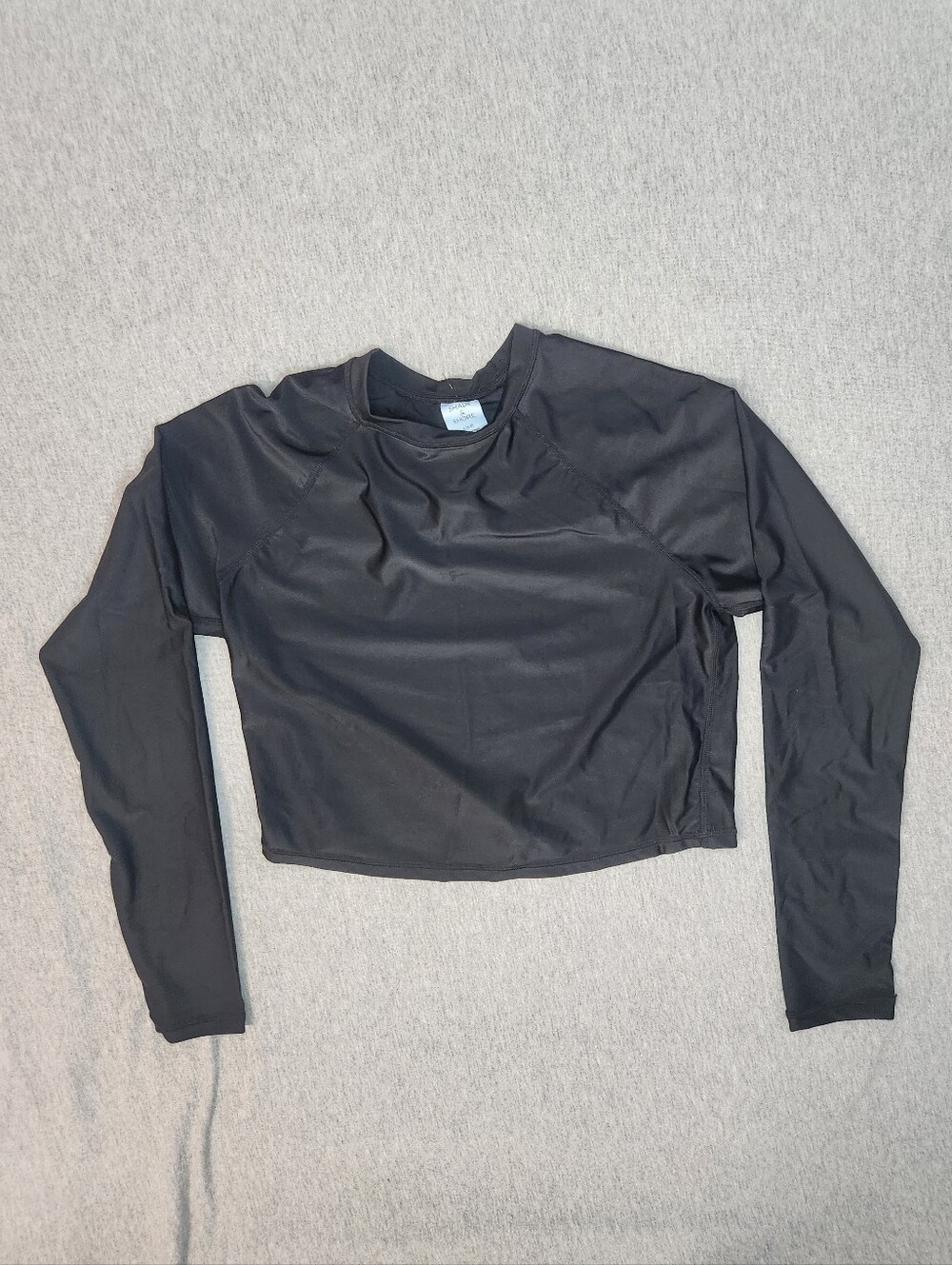 Shade & Shore Women’s Long‑Sleeve Rash Guard Top – Black (Size S)